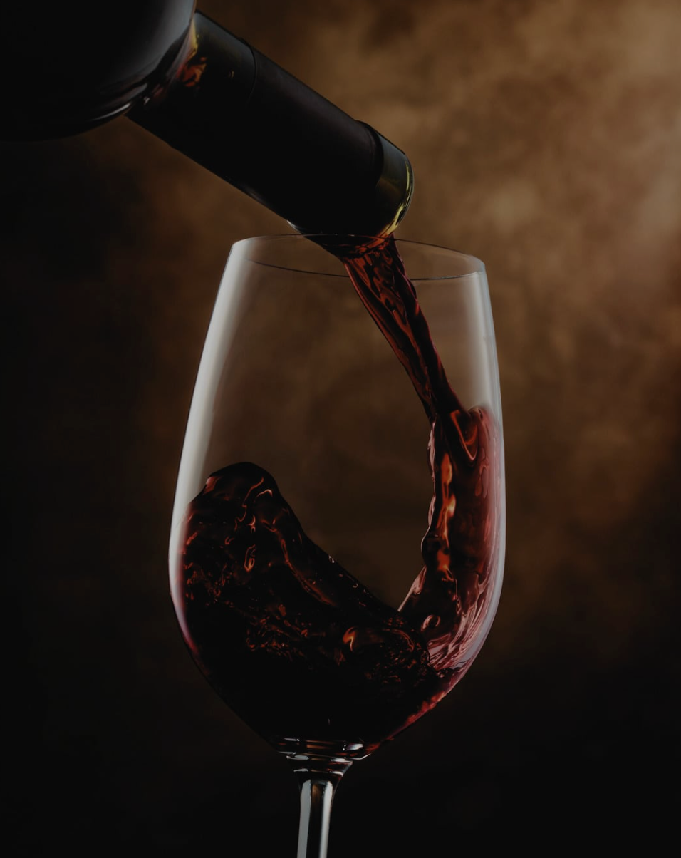 Service du vin rouge